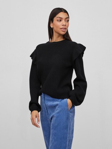 VILA Sweter 'Ril' w kolorze czarny: przód