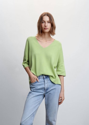 MANGO Sweater 'Guiro' in Green: front