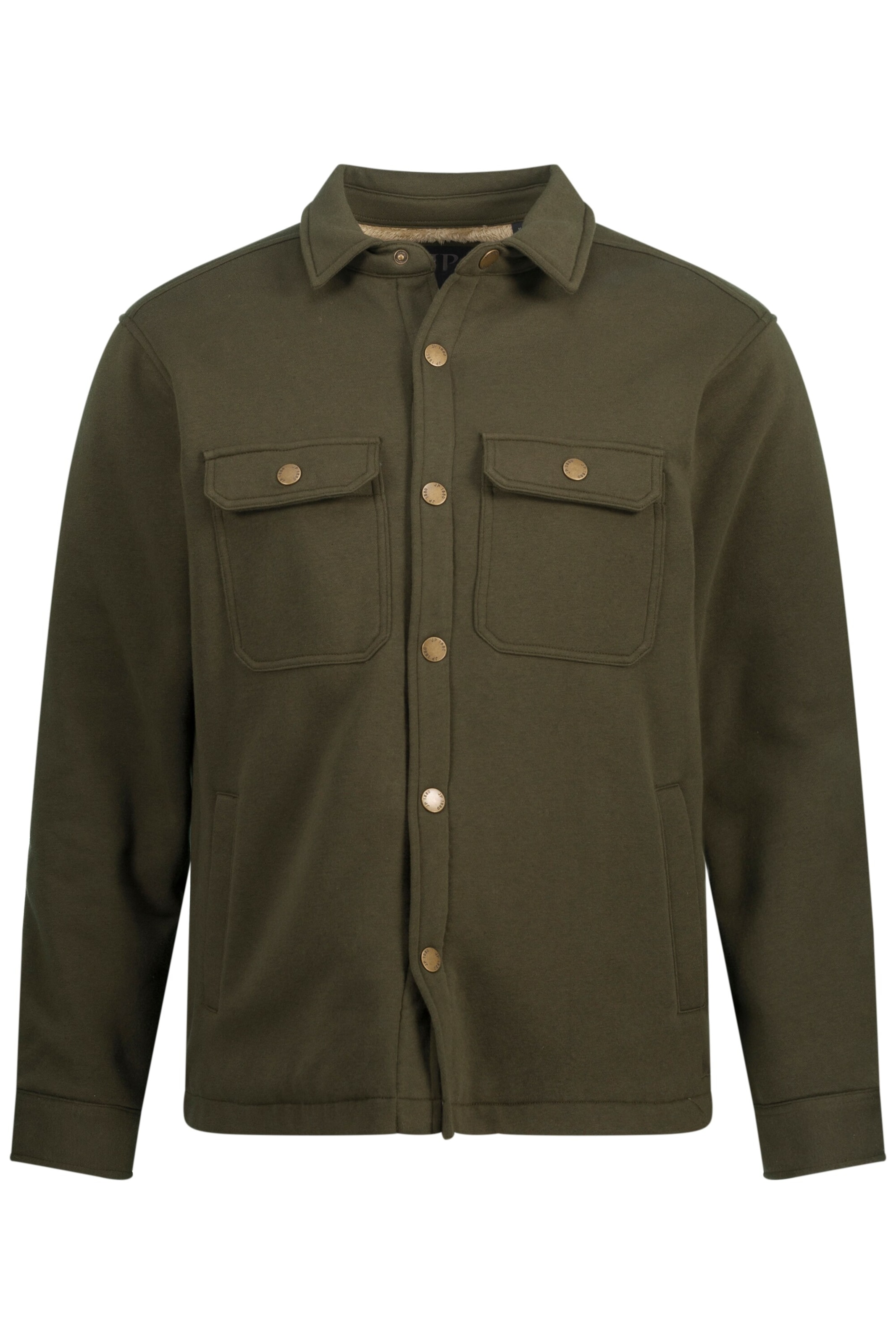 JP1880 Sweatvest in Groen: voorkant