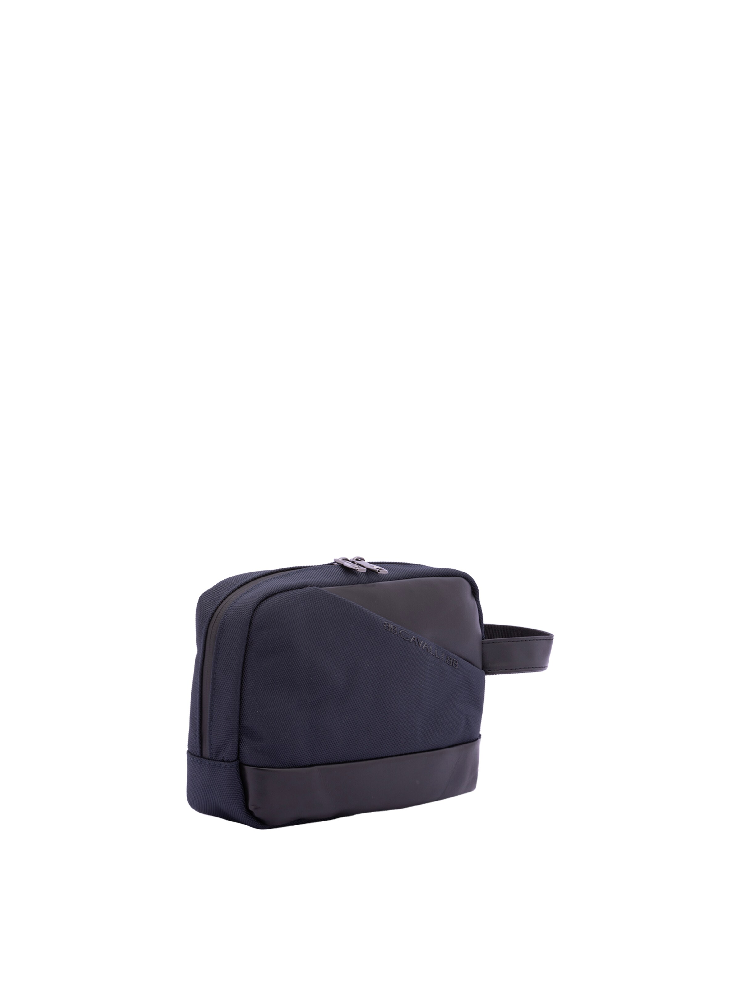 Beauty case 'Pochette Uomo B Cavalli Poliestere Zip Manico Ecopelle' di B. Cavalli in blu