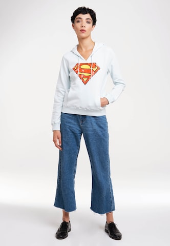 LOGOSHIRT Kapuzensweatshirt 'DC Comics - Superman' in Blau