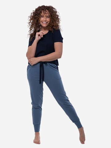 Ammann Pyjama 'Night & Home' in Blau