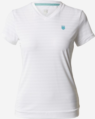 T-shirt fonctionnel 'HYPERCOURT' K-Swiss Performance en blanc : devant