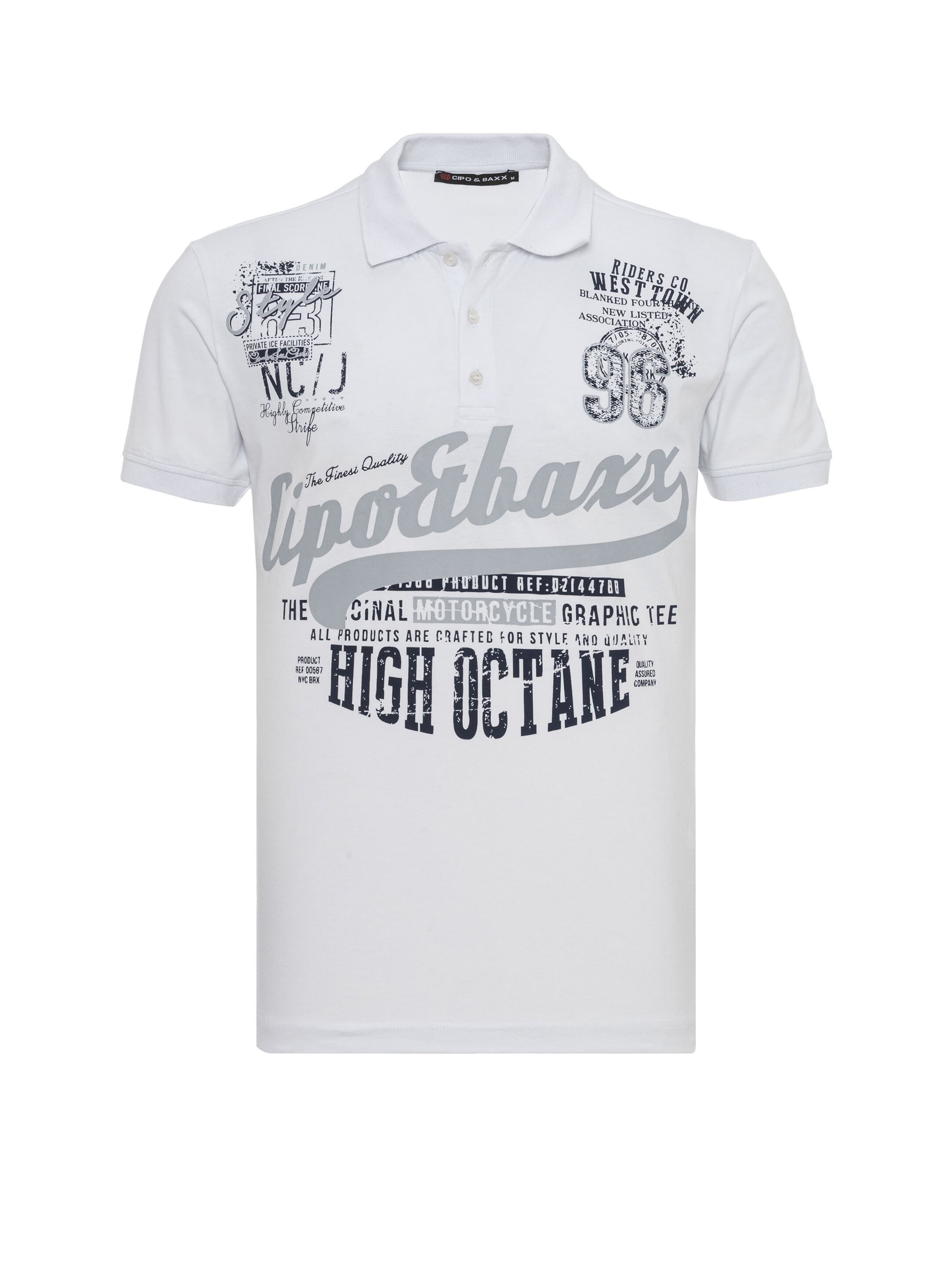 CIPO & BAXX Shirt 'CT794' in Wit: voorkant