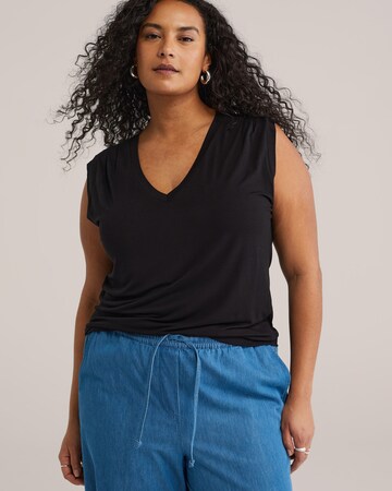 WE Fashion Top | črna barva: sprednja stran