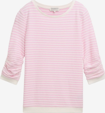 Sweat-shirt TOM TAILOR DENIM en rose : devant