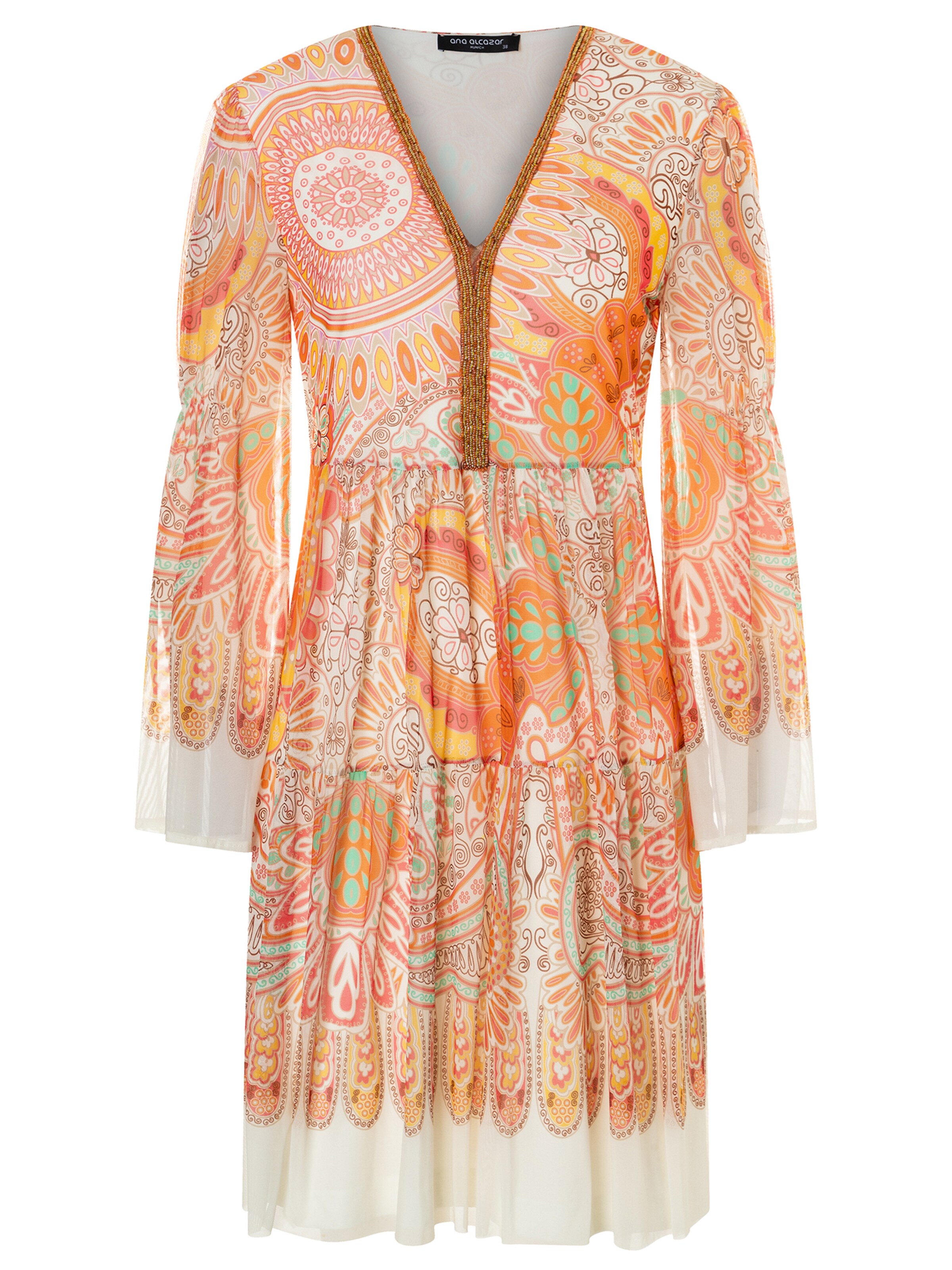 Ana Alcazar Jurk 'Welby' in Oranje: voorkant