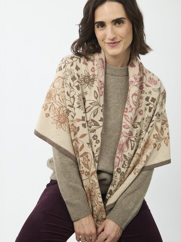 CODELLO Traditional Shawl in Beige: front