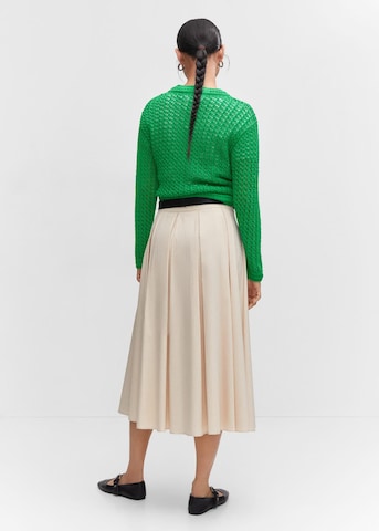 MANGO Sweater 'Forks' in Green