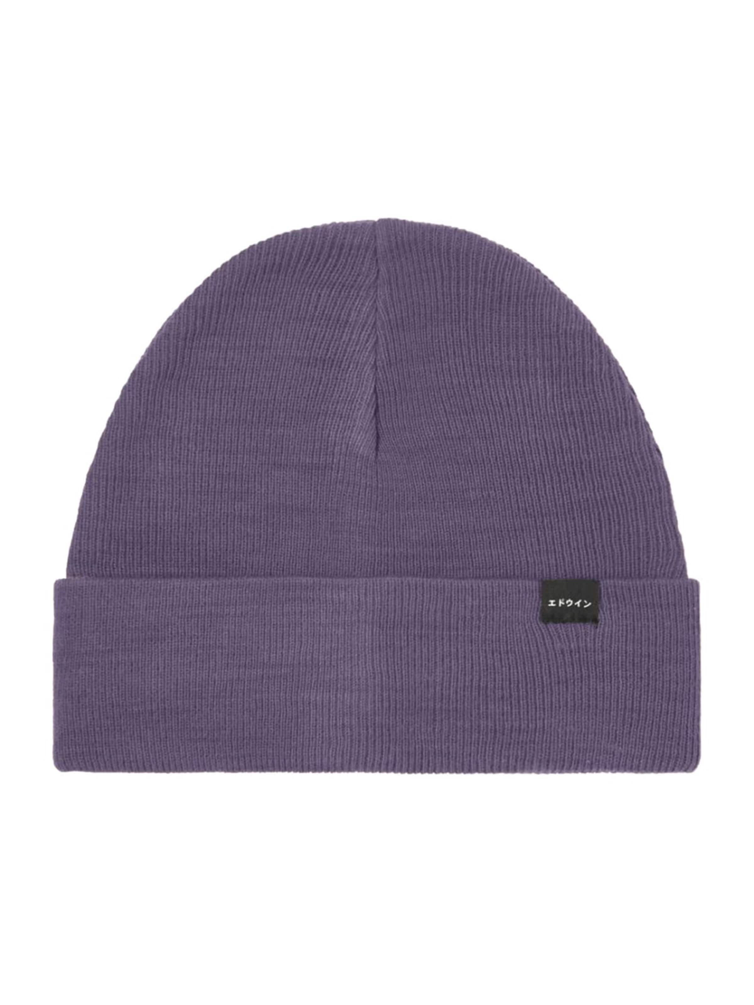 EDWIN Mütze 'WATCH CAP BEANIE PURPLE PLUMERIA'‌‌‌‌‌ in Lila: Vorderseite