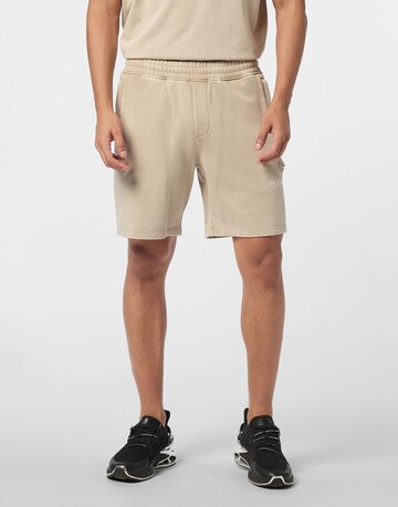 Plein Sport Regular Broek in Beige: voorkant