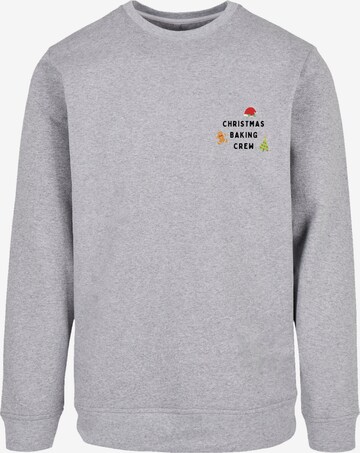 Sweat-shirt 'Christmas Baking Crew' F4NT4STIC en gris : devant