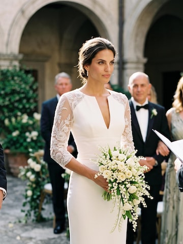 AUDRAY - Vestido de bainha 'ROMY' em bege