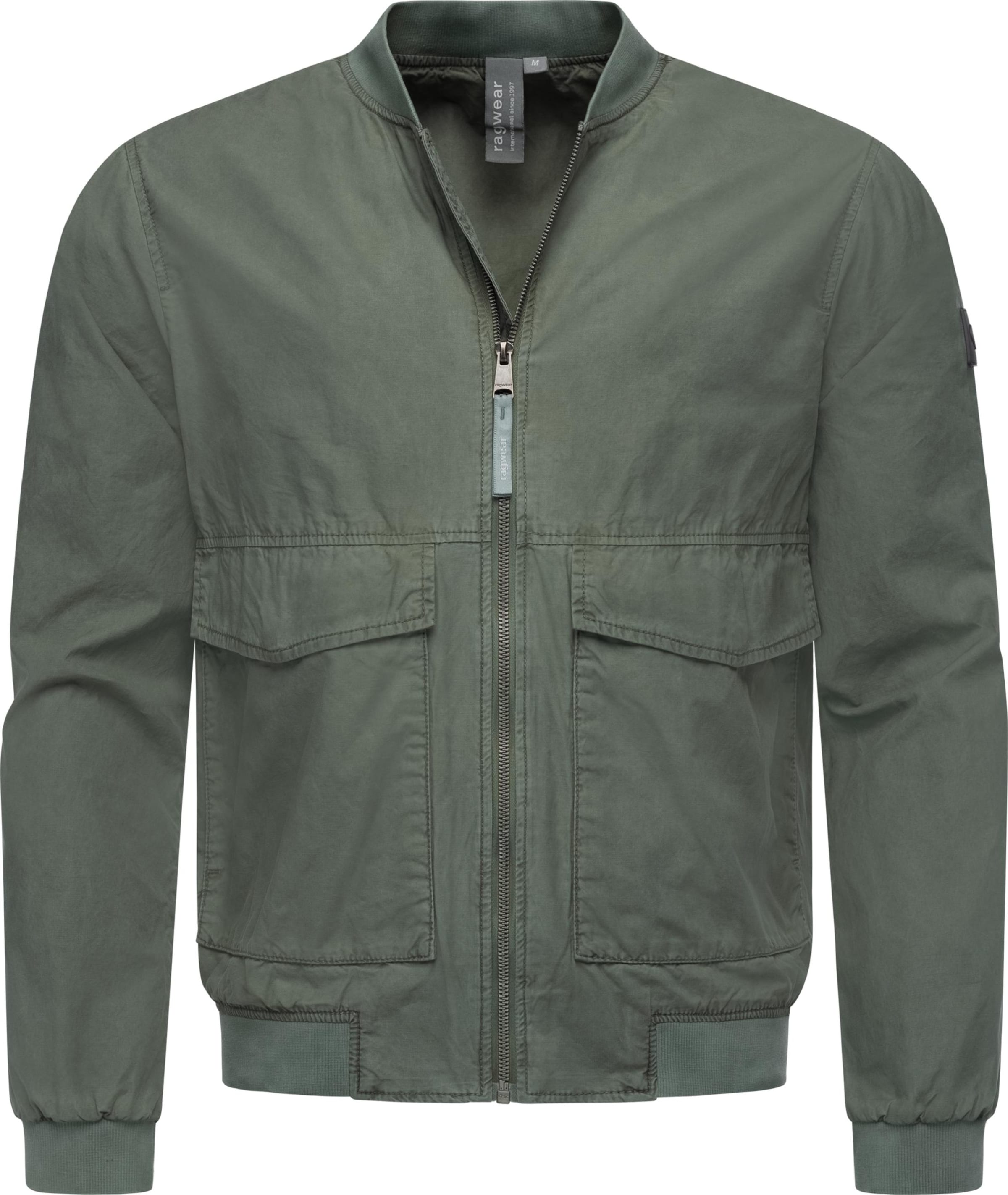 Ragwear Between-Season Jacket 'Daq' in Green: front