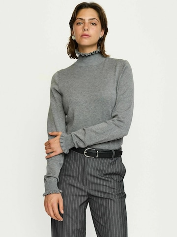 Soft Rebels Svetr 'SRVibe' – šedá: přední strana