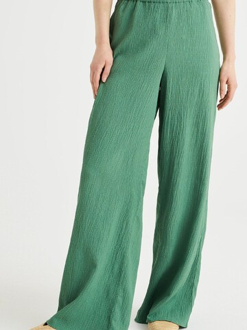 WE Fashion Loosefit Παντελόνι σε πράσινο