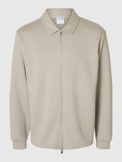 SELECTED Zip-Up Hoodie 'SLHManuel' in Beige, Item view