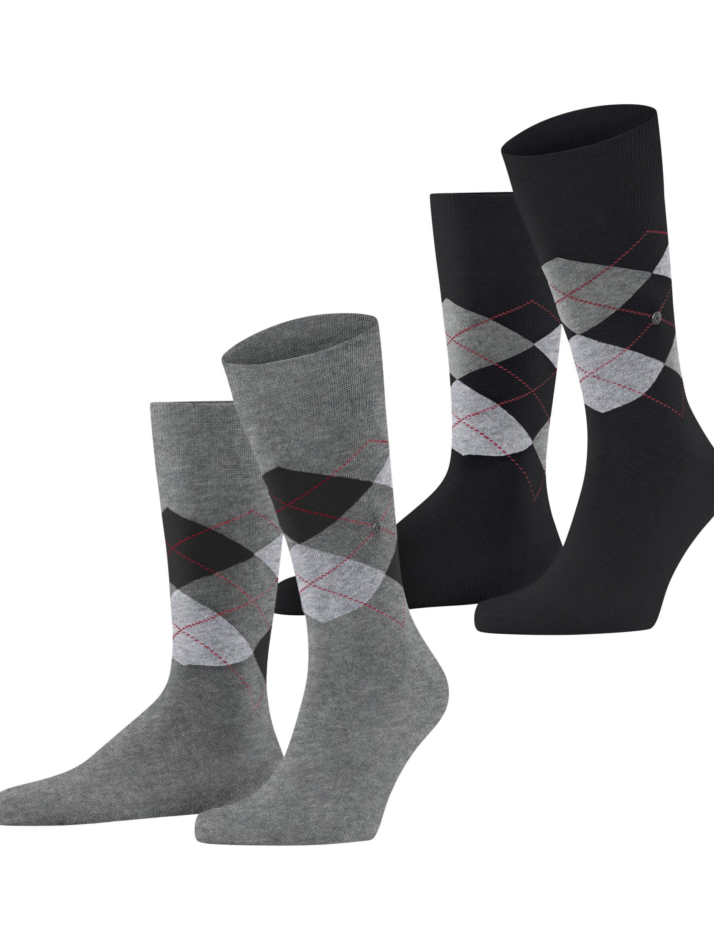 BURLINGTON Socks 'Everyday Argyle' in Grey: front