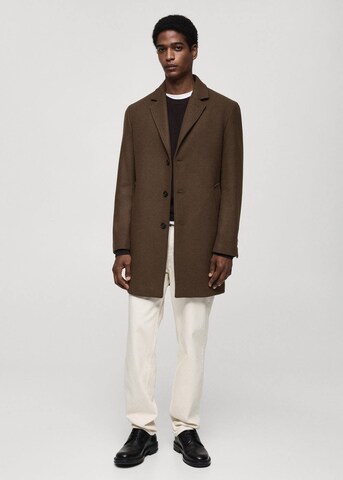 MANGO MAN Between-Seasons Coat 'Hake' in Brown