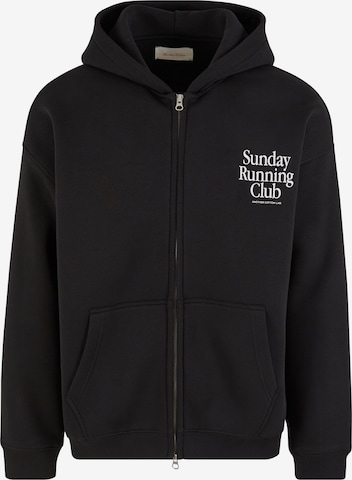 juoda Another Cotton Lab Džemperis 'Sunday Running Club': priekis