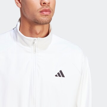 ADIDAS PERFORMANCE Athletic Zip-Up Hoodie 'Velour Pro' in White