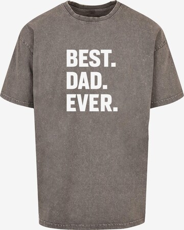 Maglietta 'Fathers Day - Best Dad Ever' di Merchcode in grigio: frontale