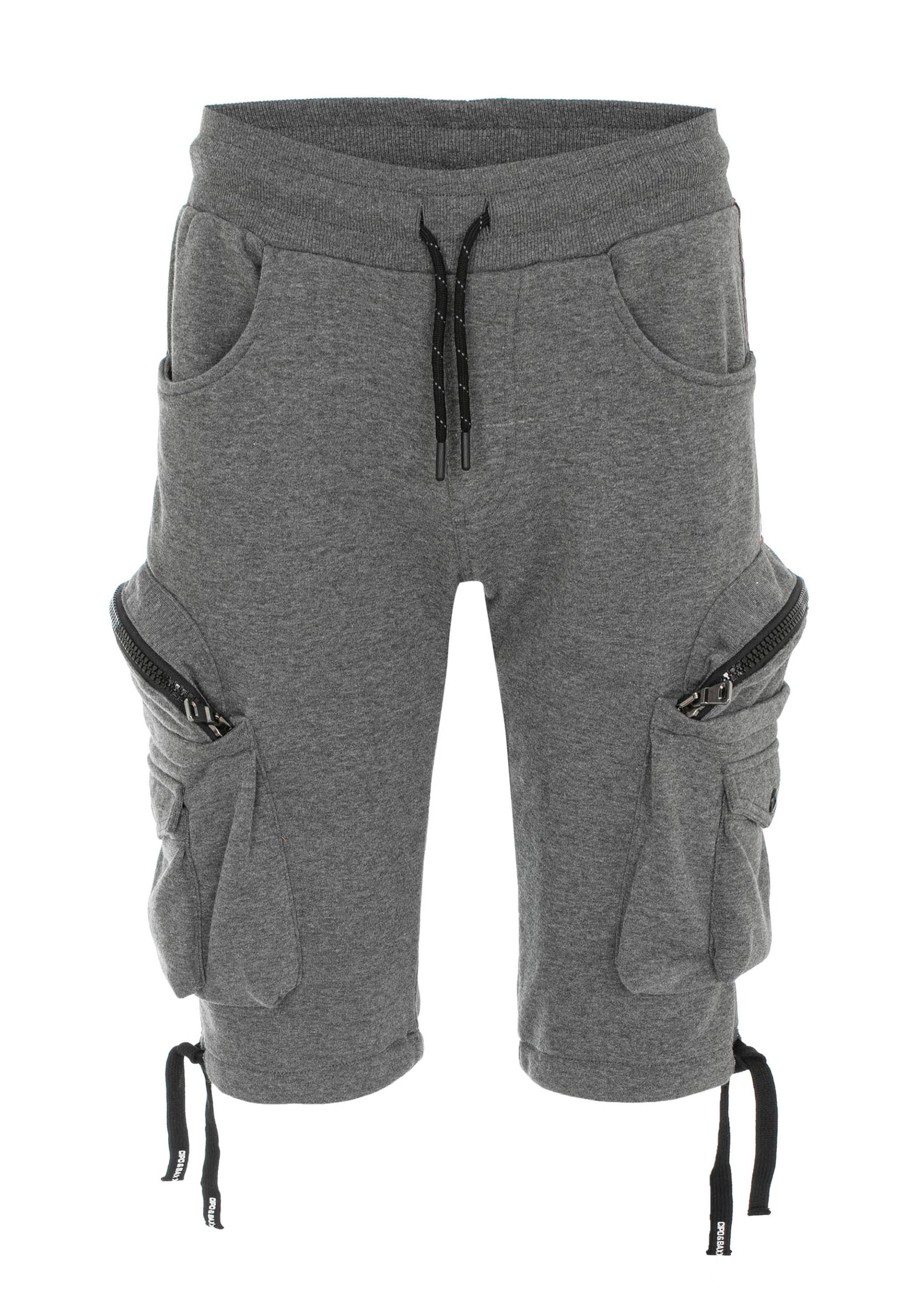 CIPO & BAXX Regular Cargo trousers in Grey: front