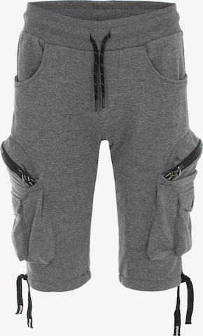 CIPO & BAXX Cargo Pants in Grey: front