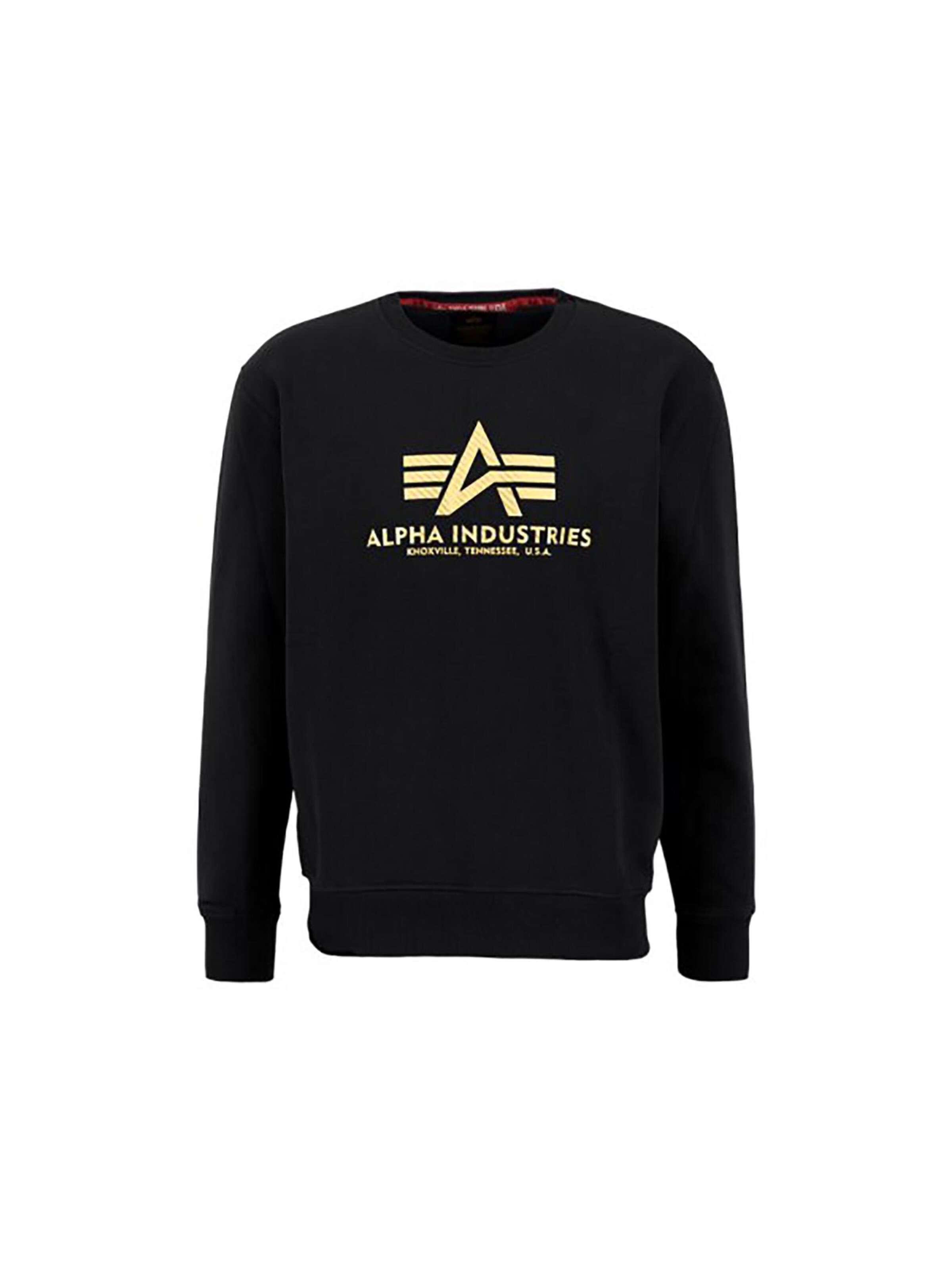 ALPHA INDUSTRIES Sweatshirt 'Basic' in Black: front