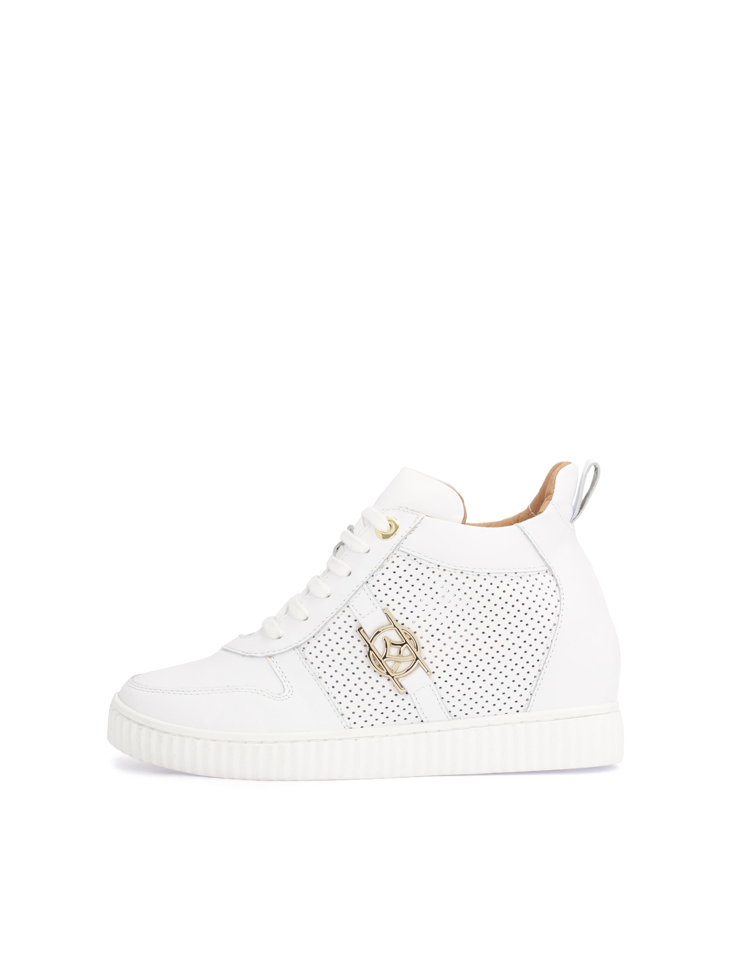 Kazar High-Top Sneakers in White: front