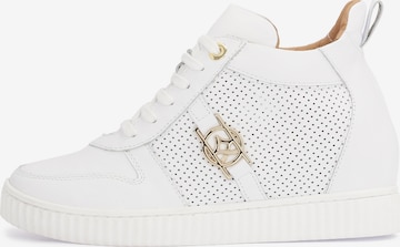 Kazar High-Top Sneakers in White: front