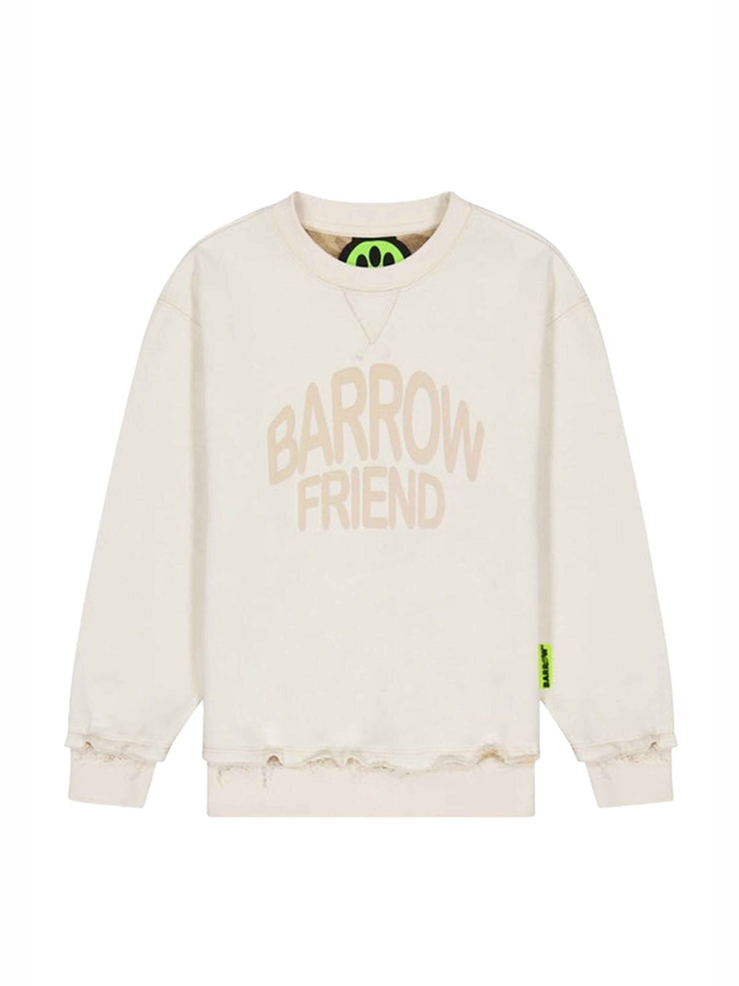 BARROW Sweatshirt 'Felpa girocollo crema unisex' in Beige: front