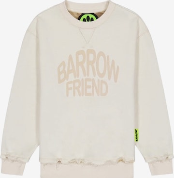 BARROW Sweatshirt 'Felpa girocollo crema unisex' in Beige: voorkant