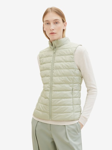 Gilet TOM TAILOR en vert : devant