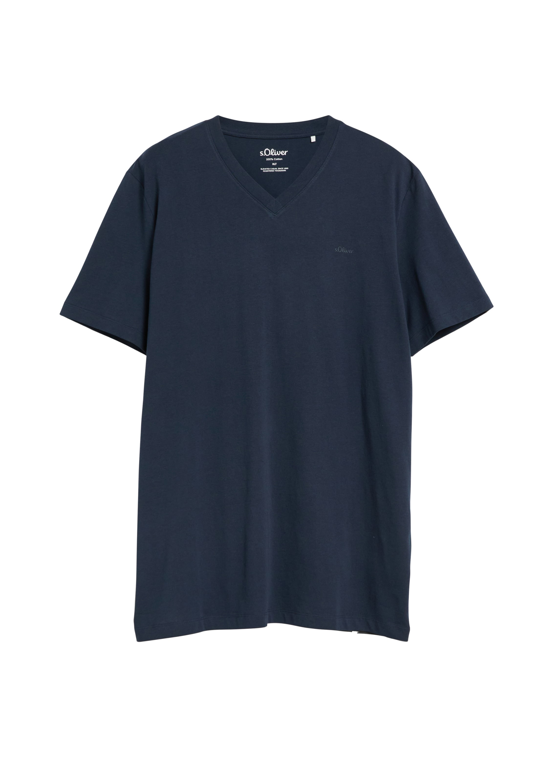s.Oliver Men Tall Sizes T-Shirt in Blau: Vorderseite