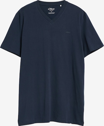 s.Oliver Men Tall Sizes T-Shirt in Blau: Vorderseite