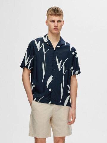 SELECTED Comfort fit Overhemd 'Rajesh' in Blauw: voorkant