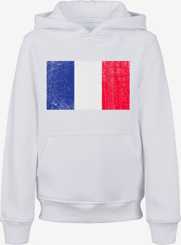 F4NT4STIC Sweatshirt 'France Frankreich Flagge distressed' in Weiß: predná strana