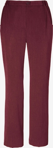 Regular Pantalon à plis 'CARLA' Goldner en rouge : devant