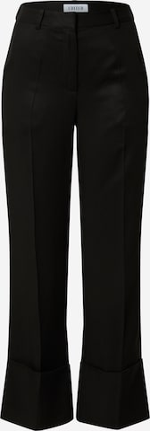 Bootcut Pantalon à plis 'Ida' EDITED en noir : devant