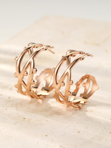 Hey Happiness - Pendientes 'Bubble Twist Hoop' en oro