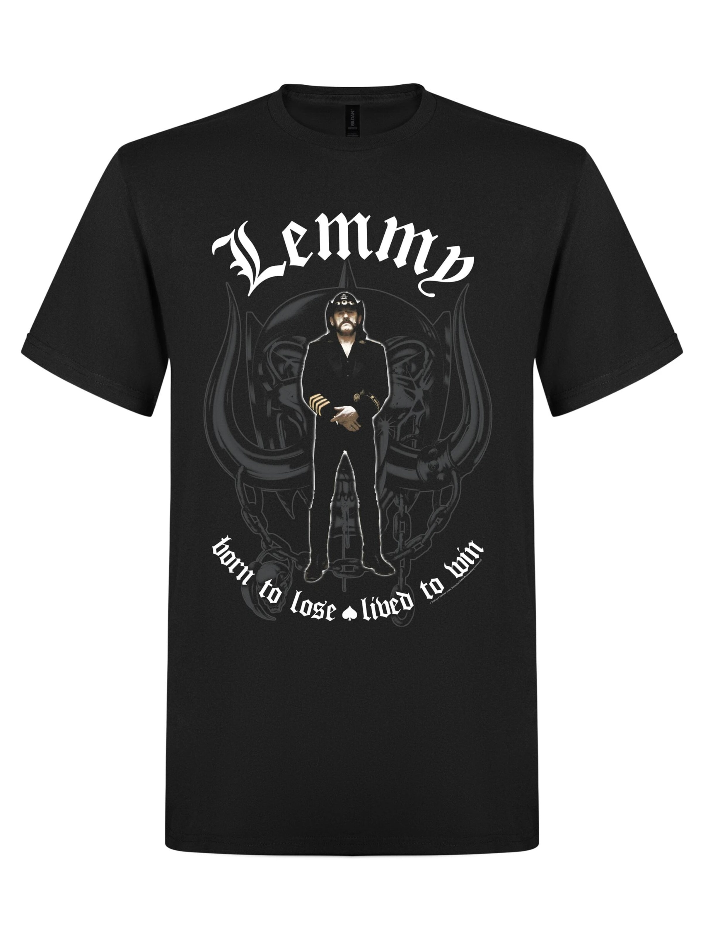 Maglietta 'Lemmy Kilmister -Memorial Statue T-Shirt' di Rockshirts in nero: frontale