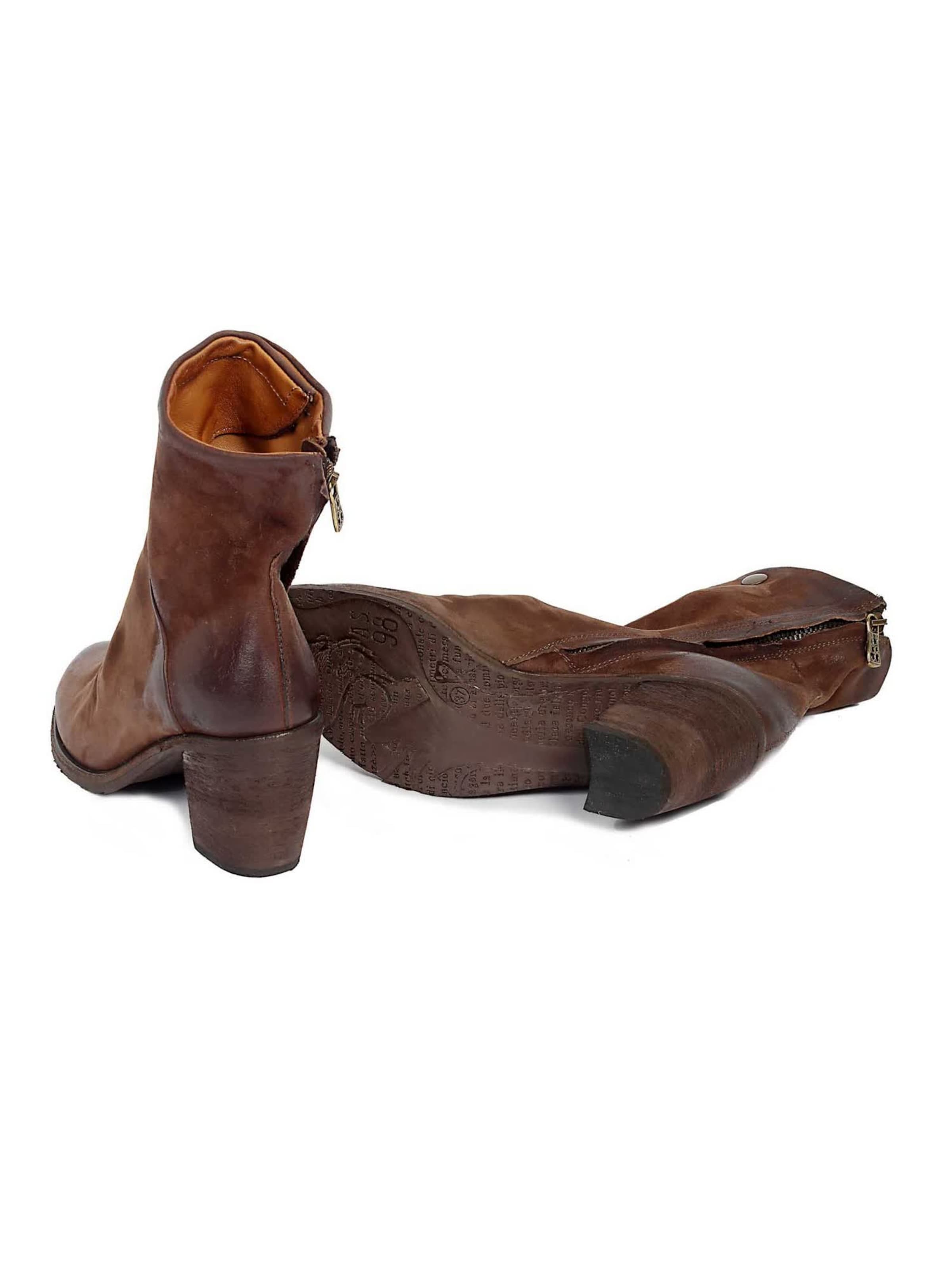 A.S.98 - Botas pelo tornozelo 'ROMY' em castanho: abaixo