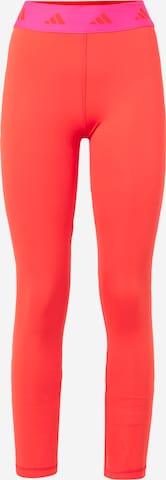 Pantalon de sport 'Techfit' ADIDAS PERFORMANCE en rouge : devant