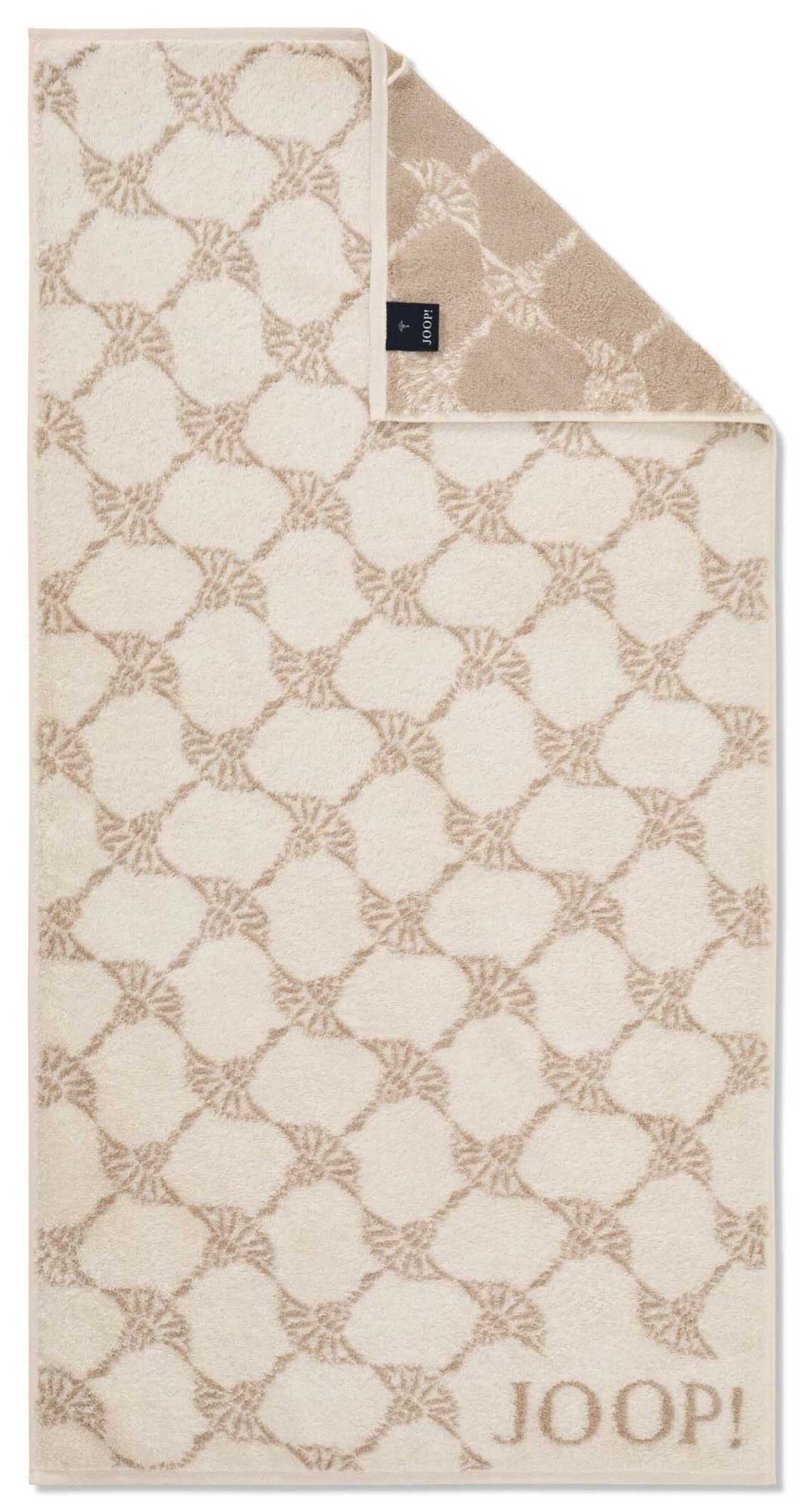 JOOP! Handdoek 'Cornlower' in Beige: voorkant