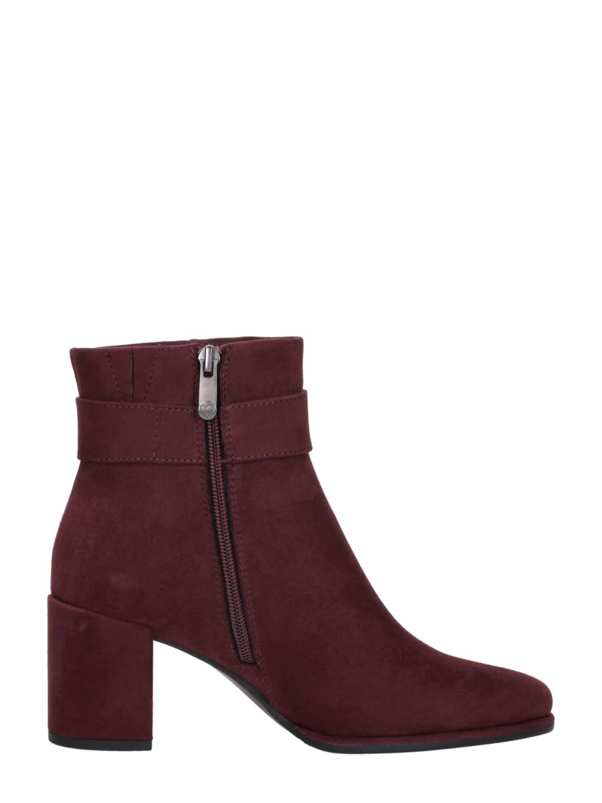 MARCO TOZZI Boots 'Enkellaarsjes Hak' in Rood