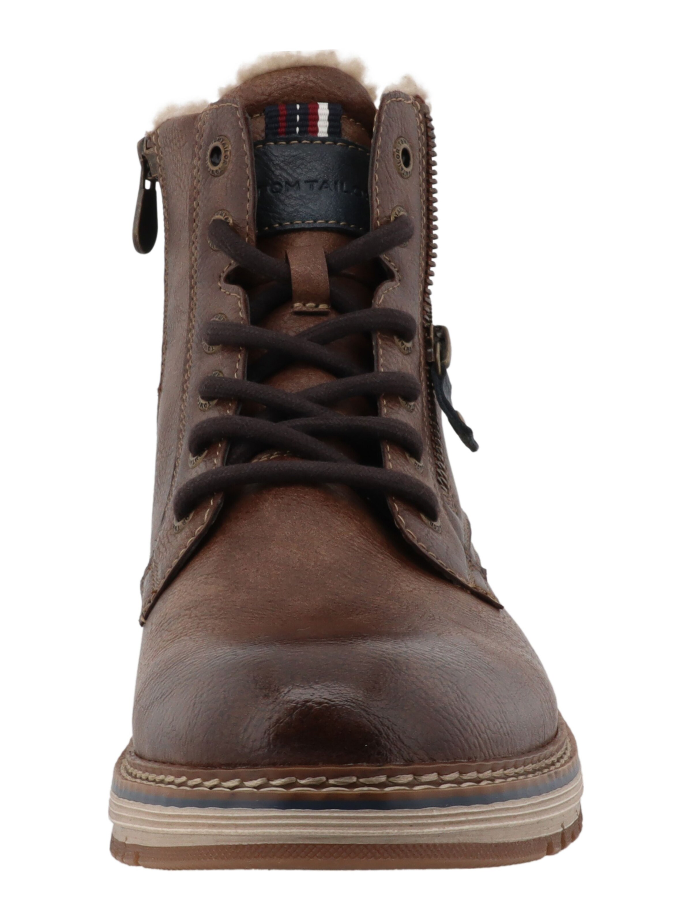TOM TAILOR Ботинки на шнуровке в Коричневый