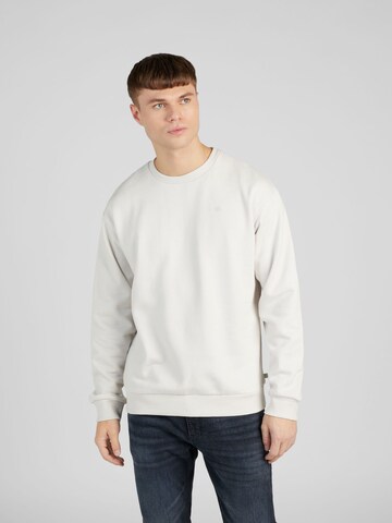 Sweat-shirt QS en gris : devant