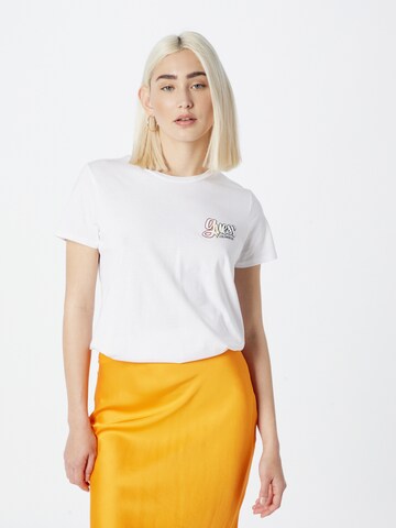 T-shirt 'Rainbow Cherry' GUESS en blanc : devant