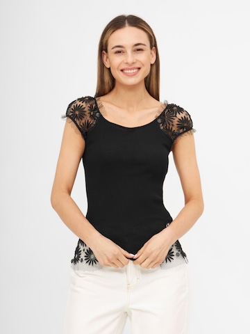 TOOche Top 'Melania' in Black: front